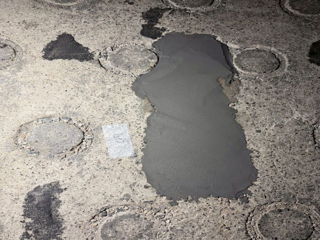 立体駐車場スロープ破損補修工事