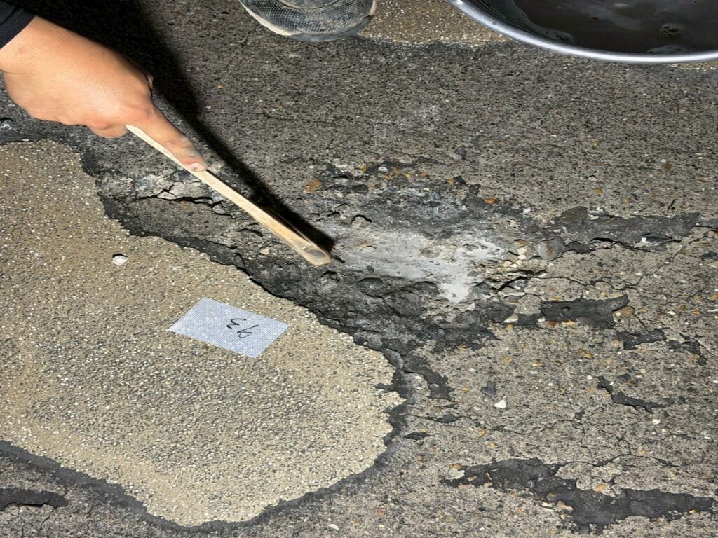立体駐車場スロープ破損補修工事